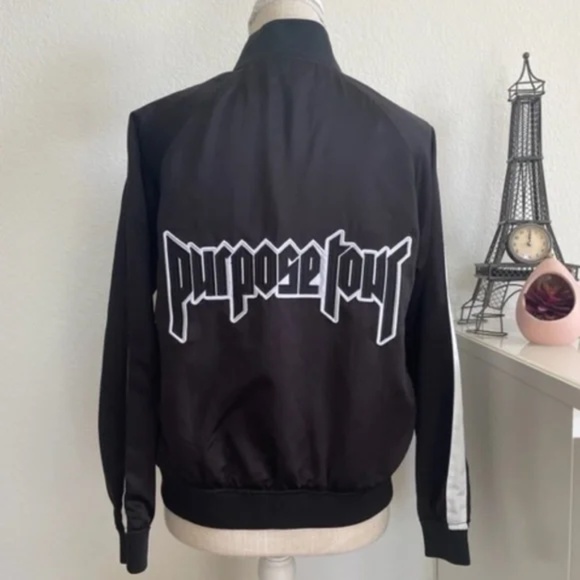 Purpose Tour | 2016 Justin Bieber Limited Edition Black Bomber Jacket | Size S - Picture 6 of 10